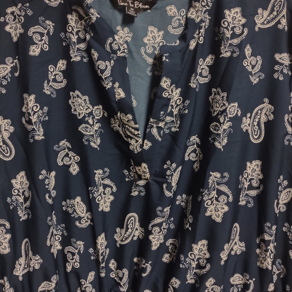 Time to Bloom 3x Blue Whit Paisley Print Dress - Picture 2 of 11